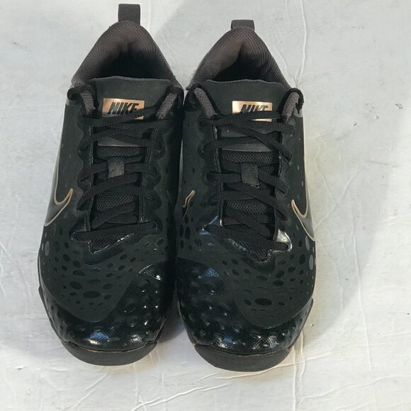 NIKE Fast Flex Black Gold Running Workout Athletic Shoes Cleats - Picture 12 of 15